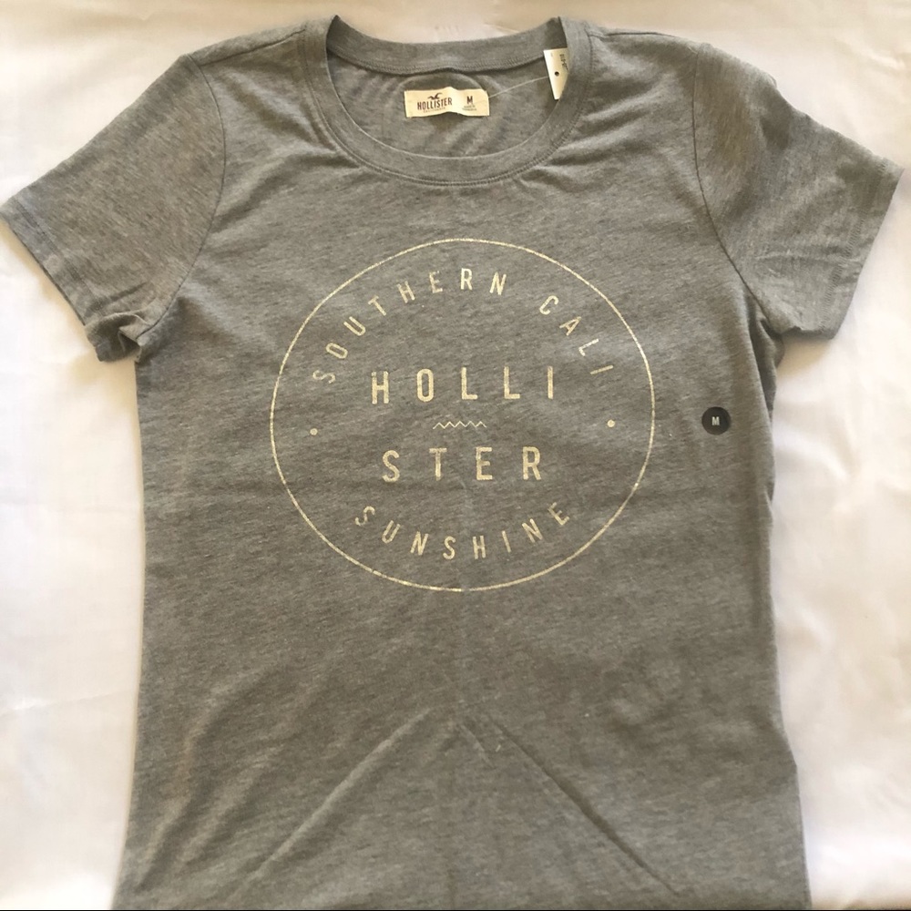 Hollister Vintage Metallic Print Soft Cotton Top